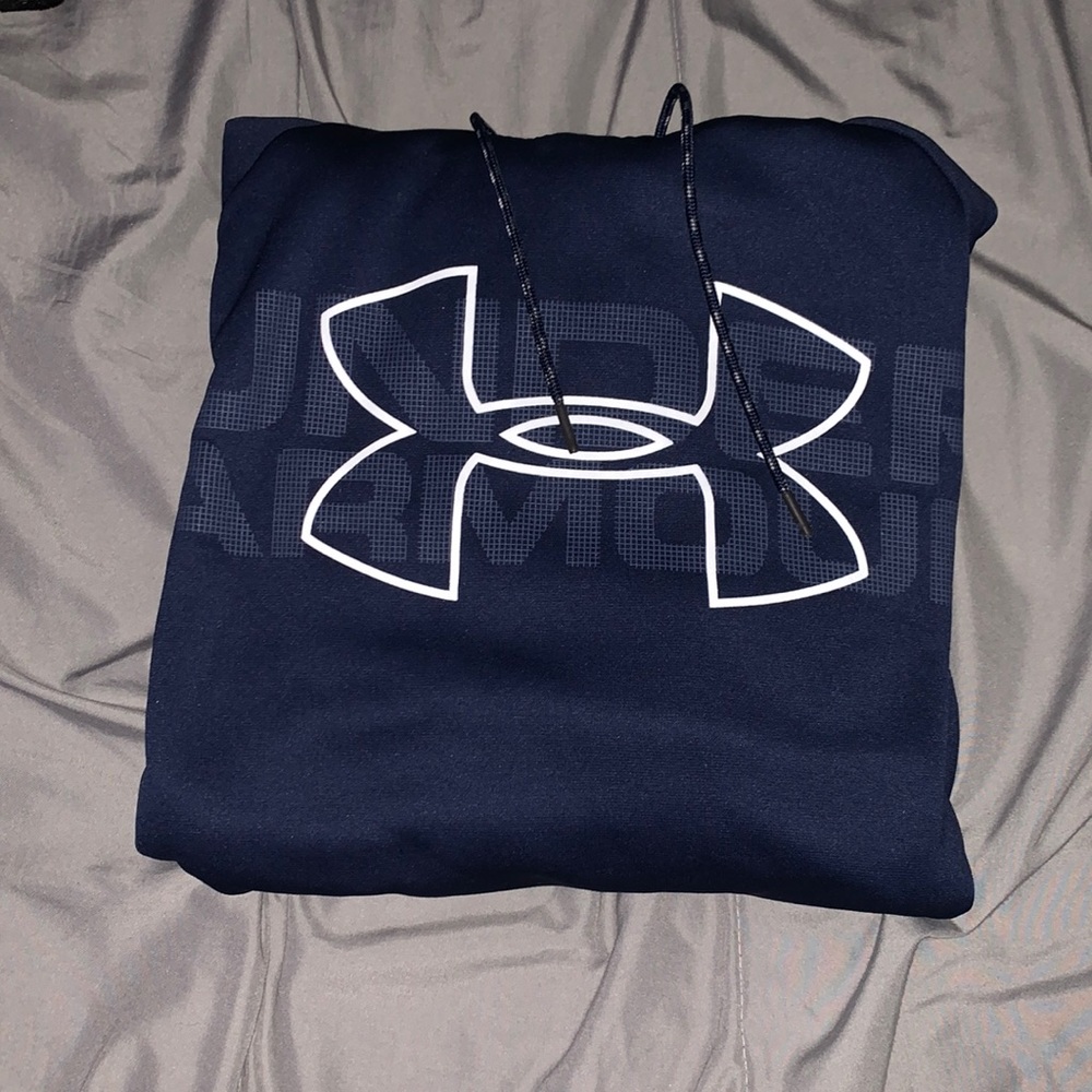 navy blue under armour hoodie